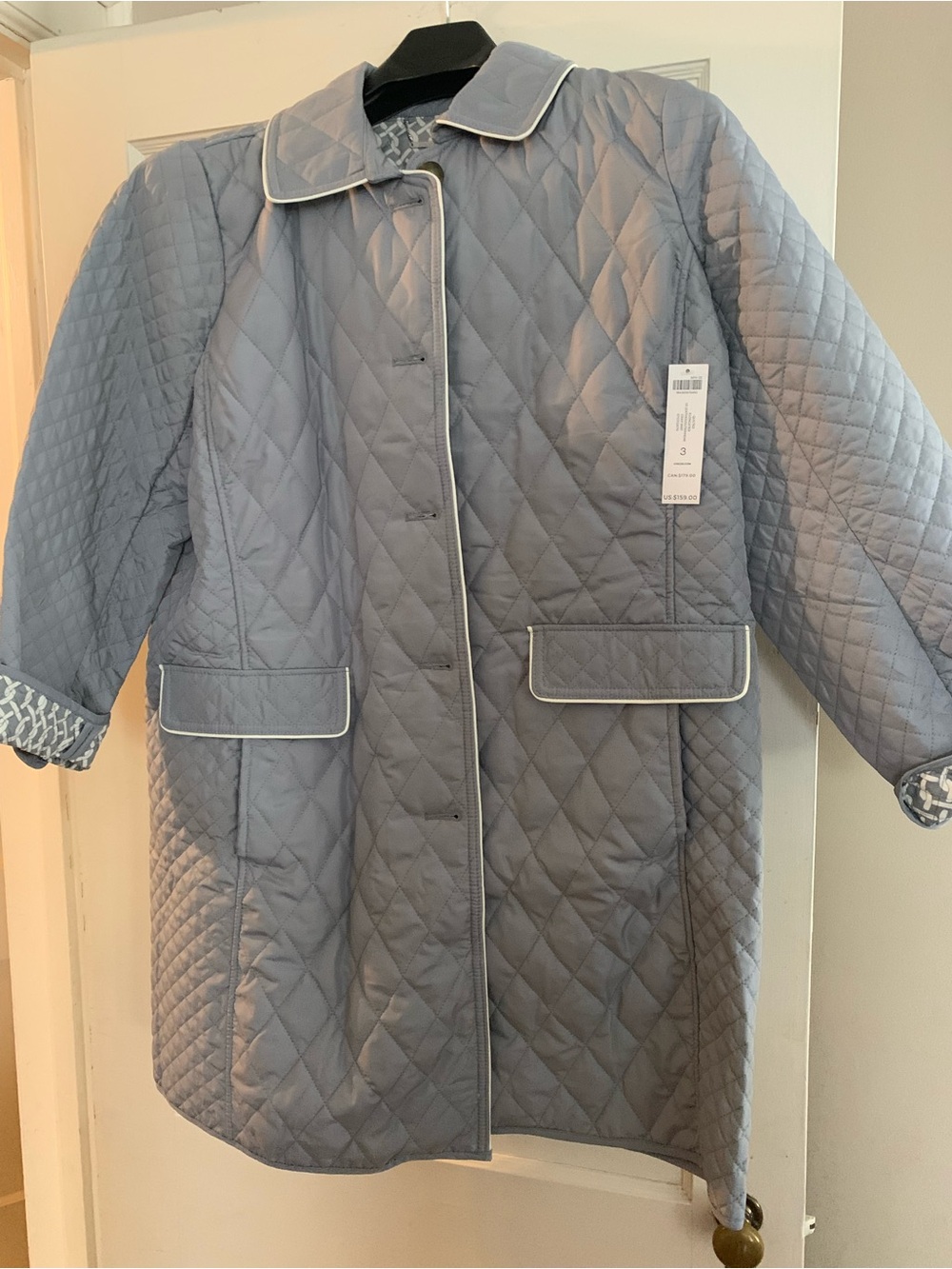 NWT Chico’s gray quilted jacket 3 (14-16)